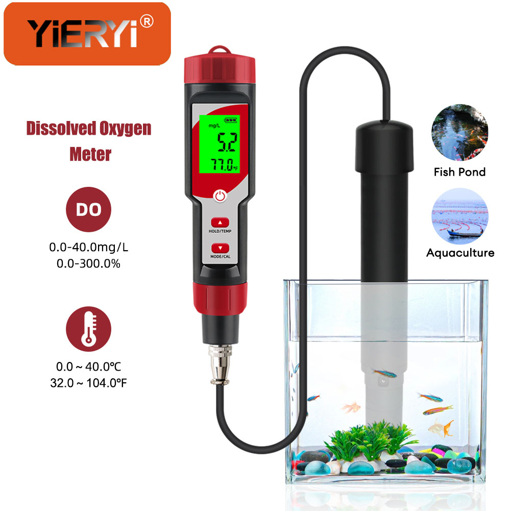 Aquarium Test Kit - Compteur d'oxygène dissous pour eau ATC,
