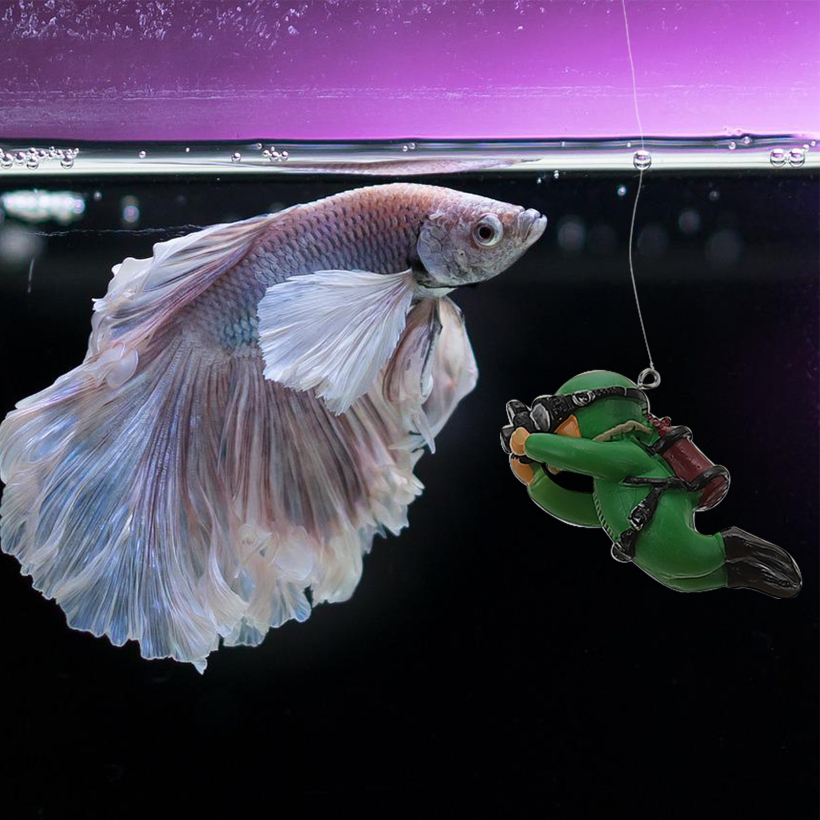 Décoration de Plongeur Flottan - Aquarium Fish Low Maintenance avis et prix