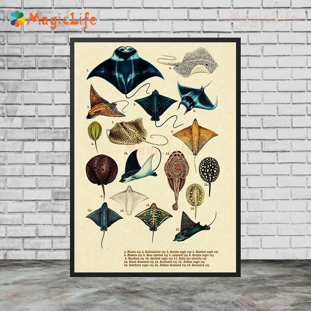 Affiches murales vintage de po - Fish In Aquarium Picture avis et prix
